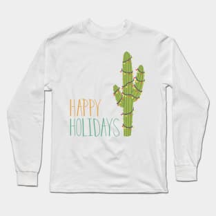 Happy Holidays Cactus Long Sleeve T-Shirt